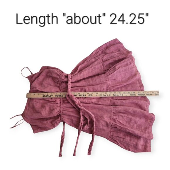 Shabby Chic Rhubarb Flounce‑Hem Dress M Cottagecore Boho Romantic NWT - Picture 12 of 12